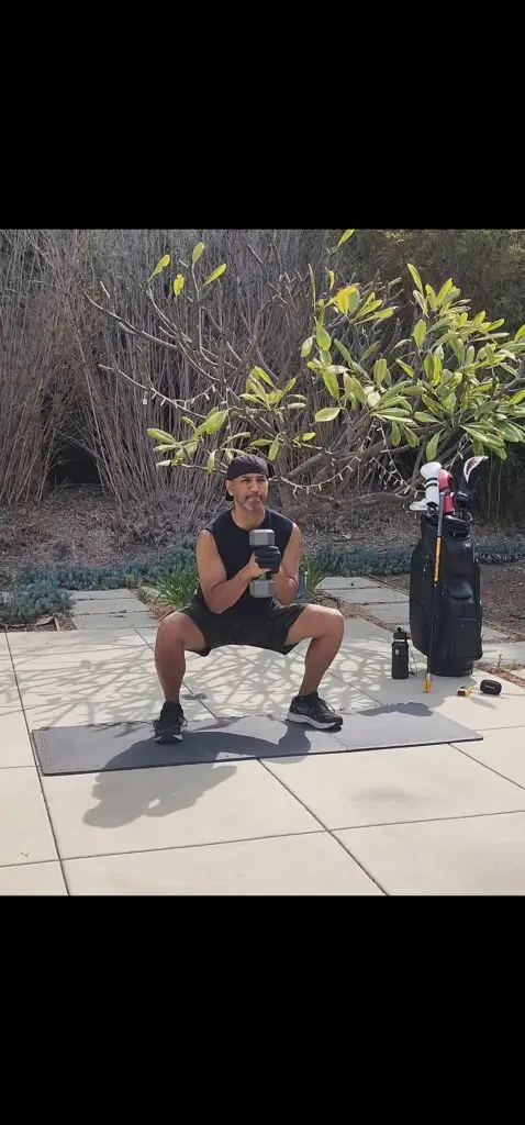 golf fitness for golfers over 50 strength training goblet squat