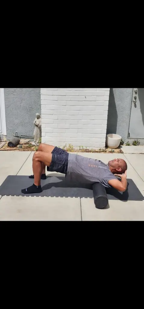 Yoga for golfers over 50 with foam roller